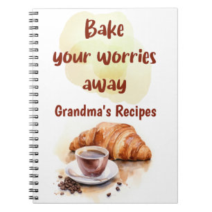 Caderno Espiral Organizador de Cozinha do Livro de Receitas da Vov