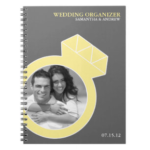 Caderno Espiral Organizador feito sob encomenda do casamento da