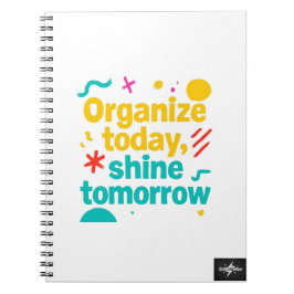 Caderno Espiral Organize hoje, brilhe amanhã | Plano Motivacional