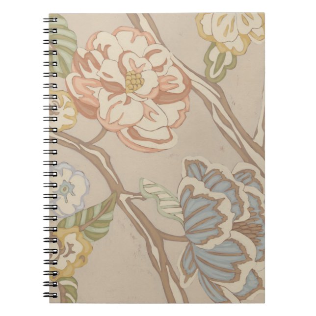 Caderno Espiral Organza Decrativa Chintz Floral Design (Frente)