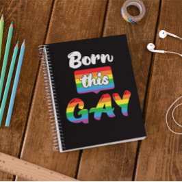 Caderno Espiral Orgulhar Nascer LGBTQ+ Este Notebook de Foto Espir