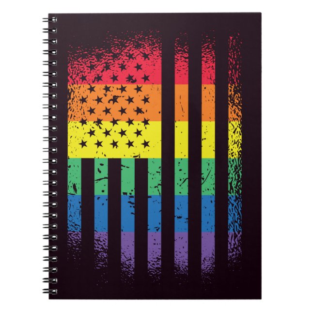 Caderno Espiral Orgulho Americano Grunge (Frente)