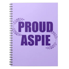 Caderno Espiral Orgulho Aspie Bonito Roxo