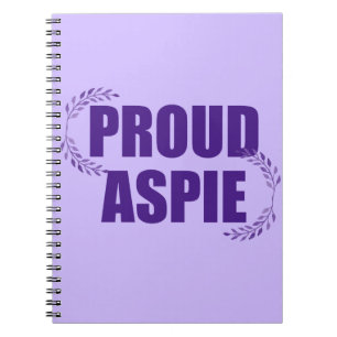 Caderno Espiral Orgulho Aspie Bonito Roxo