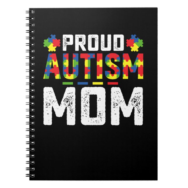 Caderno Espiral Orgulho Autismo Mãe Consciência Família Autista (Frente)