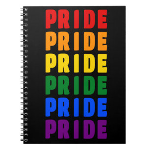 Caderno Espiral Orgulho de cores do arco-íris LGBT