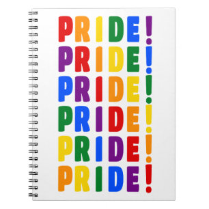 Caderno Espiral Orgulho de cores do arco-íris LGBT