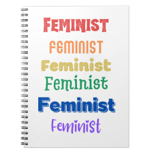 Caderno Espiral orgulho feminista - fonte divertida - diário