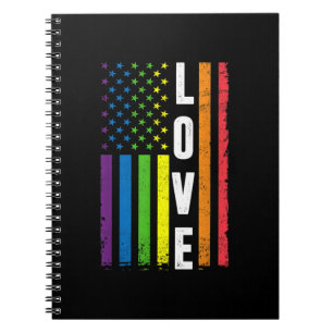 Caderno Espiral Orgulho gay Homens Presentes Mulheres LGBT Bandeir