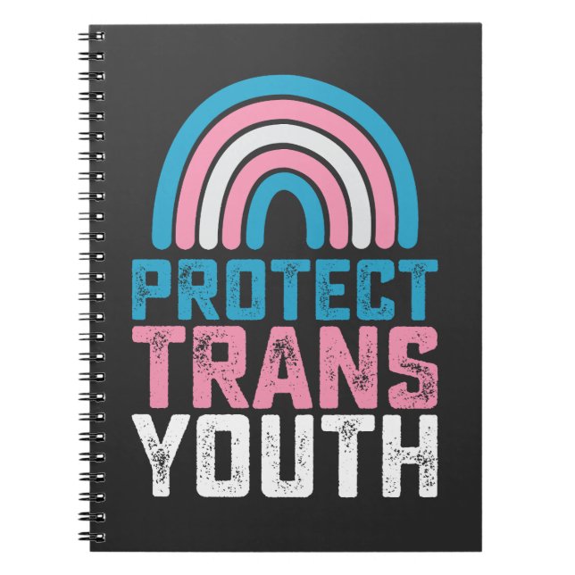 Caderno Espiral Orgulho LGBT Proteja Jovens Trans Transgênero Cria (Frente)