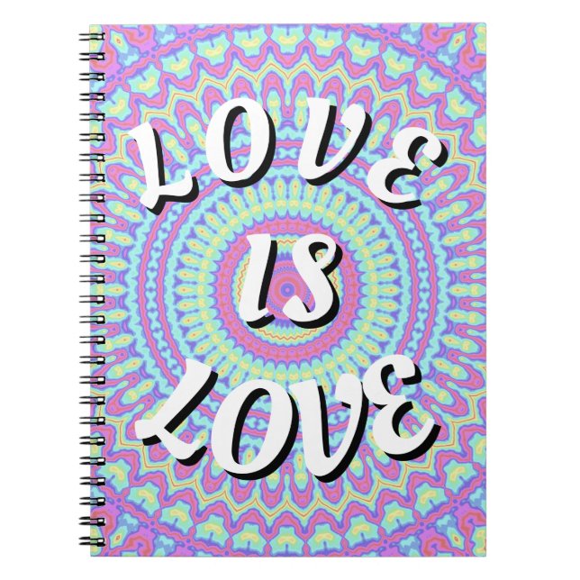 Caderno Espiral Orgulho Love Is Love (Frente)