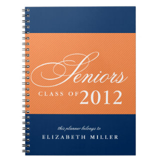 Caderno Espiral Orgulho mais velho laranja marinho azul listras az