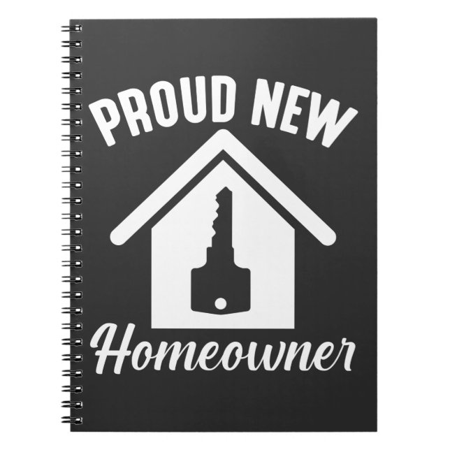 Caderno Espiral Orgulho Novo Homeowner Propriedade Domiciliar (Frente)