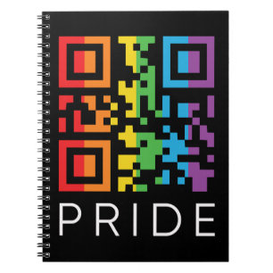 Caderno Espiral Orgulho Rainbow QR Code LGBTQIA+