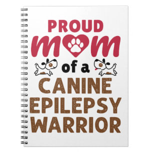 Caderno Espiral Orgulhosa Mãe de um Guerreiro Canino Epilepsia