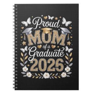 Caderno Espiral Orgulhosa mãe de uma Graduada de 2026
