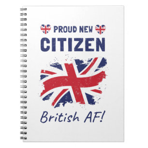 Caderno Espiral Orgulhosa Nova Cidadã Britânica, Cerimônia de C