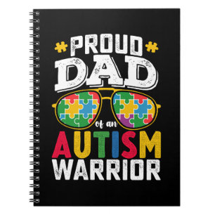 Caderno Espiral Orgulhoso Pai De Uma Família Lidadora Do Autismo
