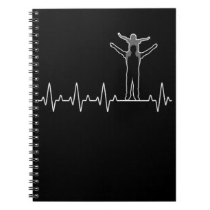 Caderno Espiral Orgulhoso Papa Son Heartbeat Padre Kid