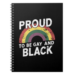 Caderno Espiral Orgulhoso por Ser Gay e Mês do Orgulho Negro 2025