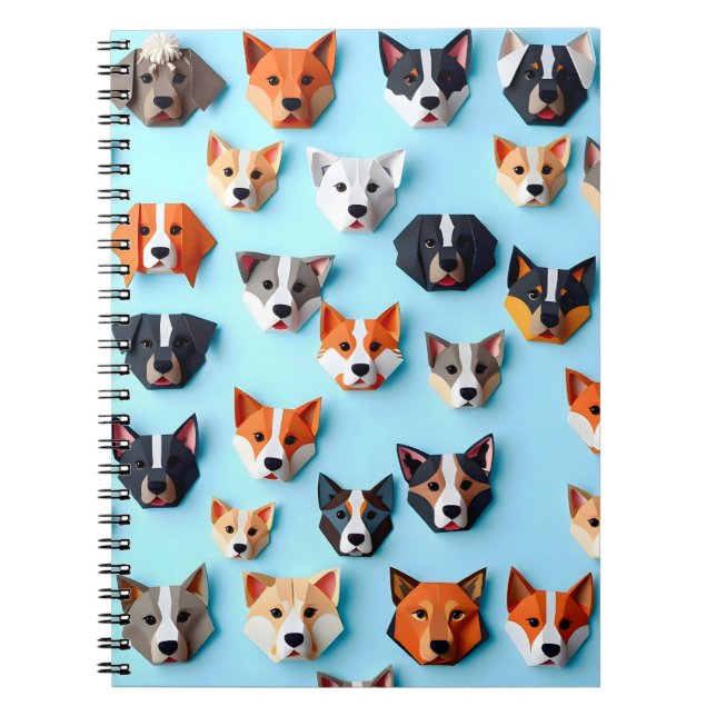 Caderno Espiral Origami Cute Dog - Soft and comfortable (Frente)