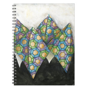 Caderno Espiral Origami Fortune Teller em Papel Geométrico