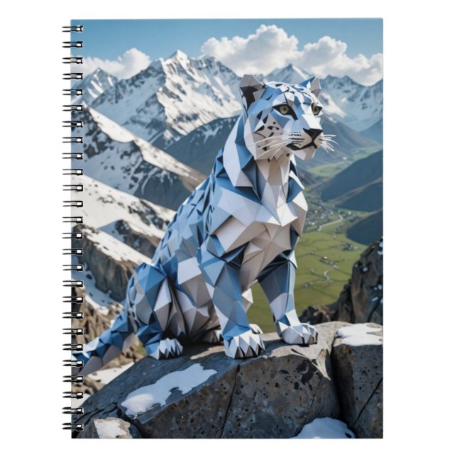 Caderno Espiral Origami Salto de Neve de Volta às Aulas (Frente)