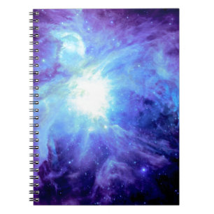 Caderno Espiral Orion Nebula Turquoise Periwinkle Galaxy Lavanda