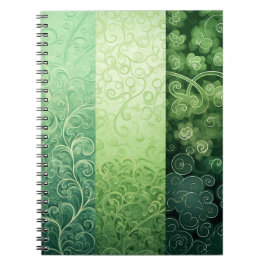 CADERNO ESPIRAL ORNAMENTADOS DE TEMA CELTICO VERDE IRLANDESA