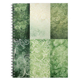 CADERNO ESPIRAL ORNAMENTADOS DE TEMA CELTICO VERDE IRLANDESA