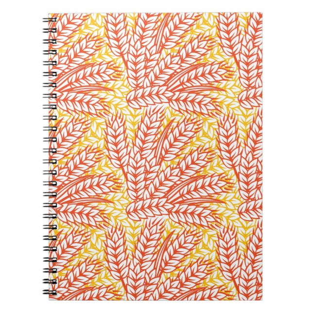 Caderno Espiral Ornamento com orelhas de trigo (Frente)