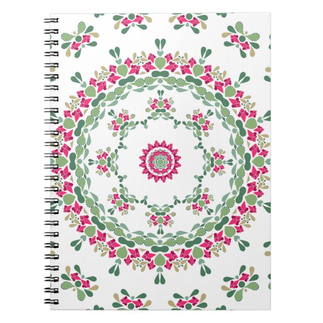 Caderno Espiral Ornamento floral (Frente)