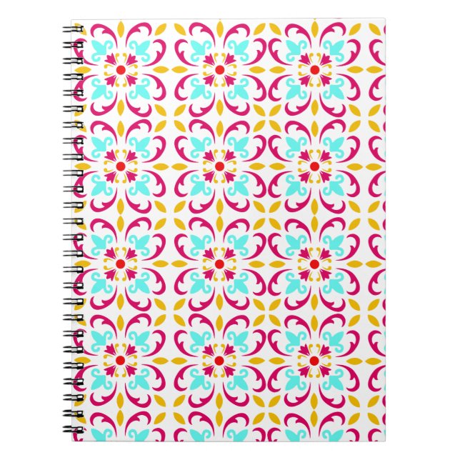 Caderno Espiral Ornamento floral (Frente)
