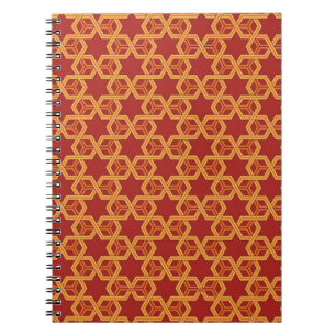 Caderno Espiral Ornamento geométrico à moda