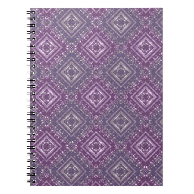 Caderno Espiral ornamento lilático (Frente)