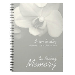 Caderno Espiral Orquídea 9 Fotografia Floral Livro de Convidados F