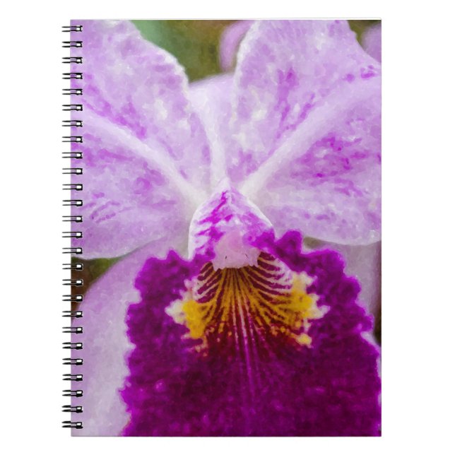 Caderno Espiral Orquídea de Paixão Roxo (Frente)