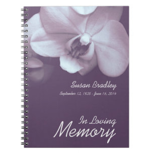 Caderno Espiral Orquídea P Fotografia Floral Livro Convidado Funci
