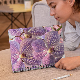 Caderno Espiral Orquídeas de Vanda Roxo