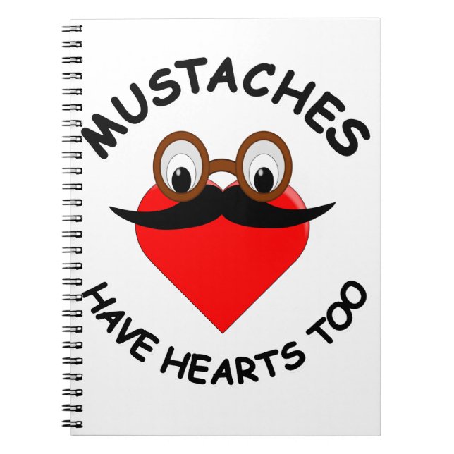 Caderno Espiral Os bigodes também têm coração (Frente)