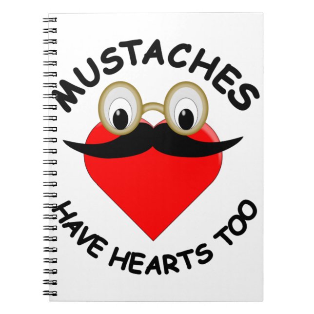 Caderno Espiral Os bigodes também têm coração (Frente)