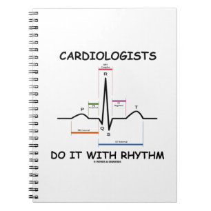 Caderno Espiral Os cardiologistas fazem-no com ritmo (ECG/EKG)