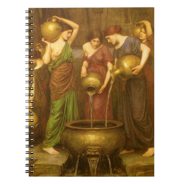 Caderno Espiral Os Danaides de John William Waterhouse (Frente)