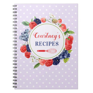 Caderno Espiral Os doces de bolos de Bolinhas personalizados receb