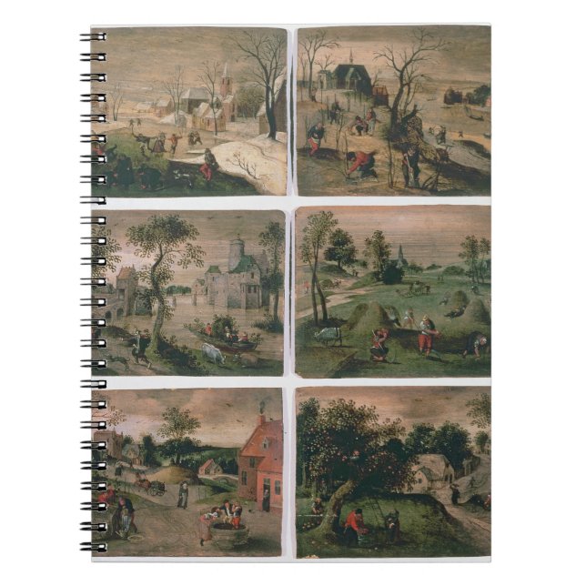 Caderno Espiral Os doze meses do ano: Janeiro, fevereiro, (Frente)