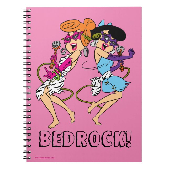 Caderno Espiral Os Flintstones | Estrelas Wilma & Betty Rock (Frente)