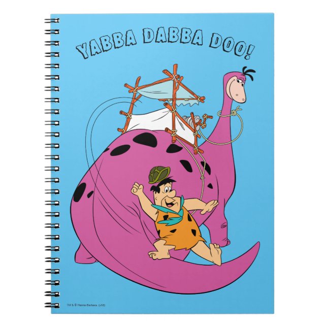 Caderno Espiral Os Flintstones | Fred Deslizando A Cauda (Frente)