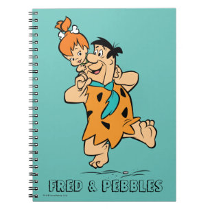 Caderno Espiral Os Flintstones Fred & Pebbles Flintstone