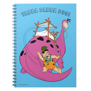 Caderno Espiral Os Flintstones   Fred que desliza abaixo da cauda