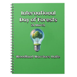 Caderno Espiral Os Guerreiros Da Madeira Se Unem. Dia das Floresta